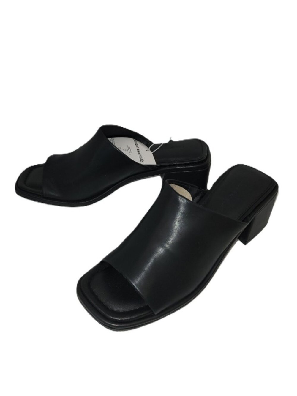 NWT Amazon Essentials Block Heel Mule Black Women's Size 8.5